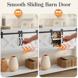 Console Table with Storage Shelf & Sliding Barn Door
