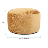 Round Foot Pouf Pisani Gold