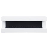 Vallerie 71-inch TV Stand with Visual Flame Box White