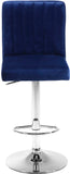 Joel Velvet Adjustable Stool Set of 2 - Luxurious Comfort with Chrome Base for Modern Spaces