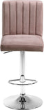 Joel Velvet Adjustable Stool Set of 2 - Luxurious Comfort with Chrome Base for Modern Spaces