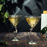 Stag Antler Cocktail Martini Glasses, Set of 2 (Martini / Champagne)