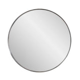 Steele Polished Silver Round Mirror