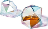 Set of 2 Iridescent Diamond Whiskey & Wine Glasses 10oz