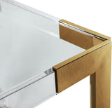 Casper Contemporary Dining Table with Glass Top and Acrylic Legs for a Luxurious Home Atmosphere