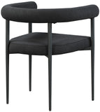 Louie Dining Chair Set of 2 - Modern Curved Back Design with Luxe Fabric and Durable Metal Frame
