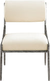 Bastille - Upholstered Dining Side Chair (Set of 2) - Silver Frame