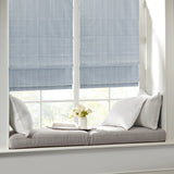 Basketweave Room Darkening Cordless Roman Shade, Blue