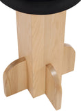 Wyatt Stool - Art Deco Velvet Bar or Counter Stool with Luxe Cushioned Seat and Natural Ash Finish