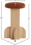 Wyatt Stool - Art Deco Velvet Bar or Counter Stool with Luxe Cushioned Seat and Natural Ash Finish
