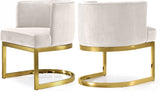 Gianna Velvet Dining Chair - Contemporary Retro Design with Plush Comfort and Stunning Gold Base