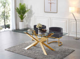 Gianna Velvet Dining Chair - Contemporary Retro Design with Plush Comfort and Stunning Gold Base