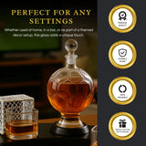 Soccer Whiskey Decanter Set with 2 Glasses & Holder Glasses