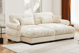 CLOUDIES 94" Loveseat with 2 Ottomans