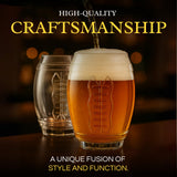 2 Football Beer Glass, 20 Ounce Tumbler Clear Glasses