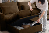 PERTH 86" Loveseat with 1 Ottoman