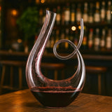 Art Series Swirl Wine Decanter – Hand Blown, Lead-Free Glass