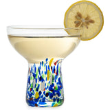 Stemless Margarita Glass – Set of 4 - Luxury Hand Blown Confetti Margaritas