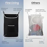 Door Hanging Laundry Bag - Black - L