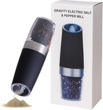 Battery Operated Salt & Pepper Mill with LED Light, Black