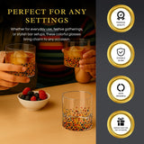 Large Confetti DOF Glasses – Set of 2- 11oz