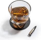 Whiskey and Spirits Gifts for Men Dad Luxurious Twist Glasses (Bullets)