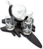 Fighter Jet Wine & Whiskey Decanter Set