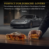 Car Whiskey Decanter 8.5oz, Nascr Porsche Coupe Sports