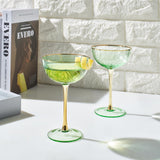 Vintage Art Deco Coupe for Champagne, Martini, Cocktails | Set of 2