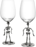 Stemmed Skeleton Wine Glass Set of 2