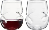 Khen Unbreakable Aerating Stemless Wine Glasses Set of 2-13 oz Clear Glass