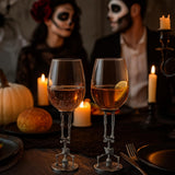 Handstand Skeleton Goblet Collectible Wine Glasses | Set of 2