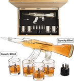 Whiskey Decanter Flag Set - 1000ml AK47 Rifle Gun
