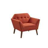 Modern Mid-Century Accent Arm Chair, Spice Red *