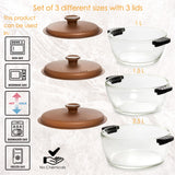 Moss & Stone 3-Piece Glass Casserole Set
