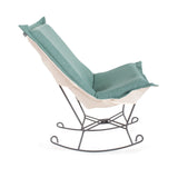Scroll Puff Rocker Sterling Breeze Titanium Frame