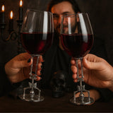 Handstand Skeleton Goblet Collectible Wine Glasses | Set of 2