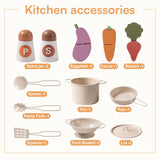 ROBUD Wooden Kids Play Kitchen Set - Olivia Caramel