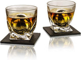 Luxurious Whiskey Stones & Glasses Gift Set - 2 XL