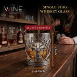 Stag Whiskey Glass, Single Piece, 11.8oz 3.7in Clear Borosilicate Alloy Sleeve