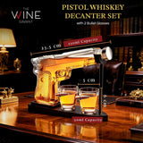 Whiskey Gun Decanter Set + 2 Bullet Glasses