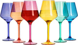 European Style Crystal, Stemmed Wine Glasses | Set of 6 | 15oz