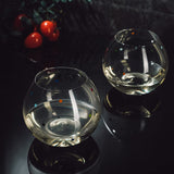Polka Dot Set of 2 Stemless Bubble Wine Glasses 18 oz