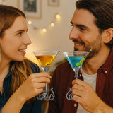 Pewter Kraken Octopus Martini Glass with Anchor Base, Nautical Cocktail Glass