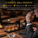 AR15 Whiskey Gun Decanter Set 1000 ml & 4 12oz Bullet Glasses