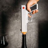 Electric Gun Wine Corkscrew Bottle Opener (Silver)