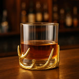 Gold Antler Double Old Fashioned Whiskey Glass, 11.84 oz DOF Tumbler