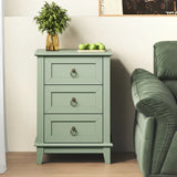 Modern 3-Drawer Wooden Nightstand, Tall & Narrow