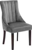 Oxford Velvet Dining Chair Set - Luxurious Curved Back, Deep Tufting & Chrome Nailheads for Elegance