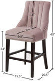 Oxford Velvet Contemporary Stool Set - Elegant Black Upholstered Design for Stylish Seating